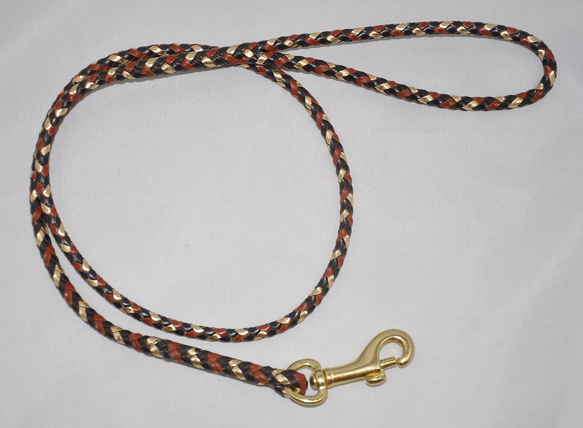  8 strands - dark brown, whiskey and gold 