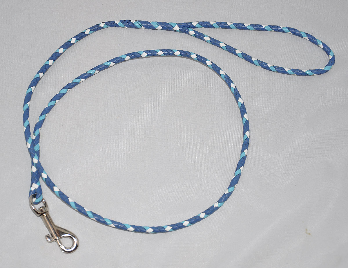  6 strands - cornflower blue, light blue and white 
