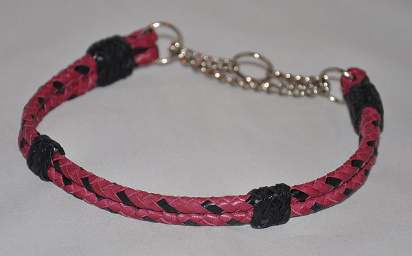  Double 6 strand - burgundy and black 