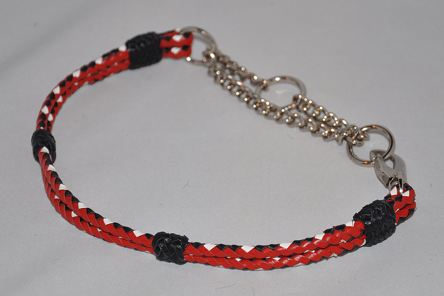  Double 6 strand - red, black and white 